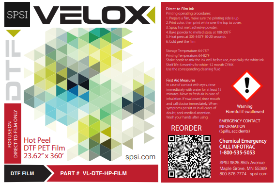 Velox Hot Peel DTF Film 23.6" x 328' Roll