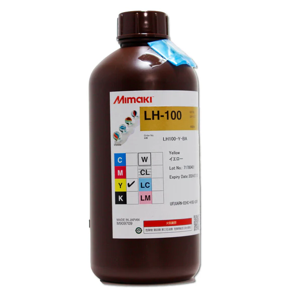 Mimaki LH-100 Yellow UV Ink - 1 Liter Bottle
