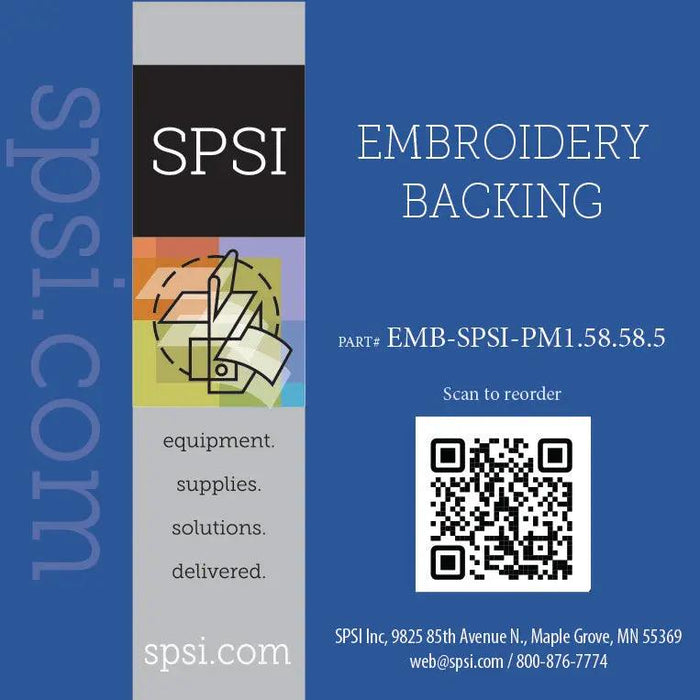 Embroidery Poly Mesh 1.5oz White 8.5"x8.5" 250ct No Show (#151)