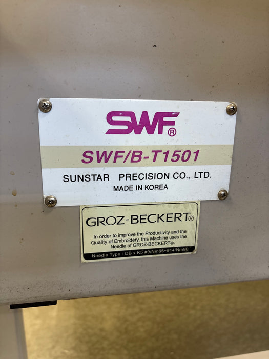 Used - SWF B-T1501 Embroidery Machine - $9,499.99