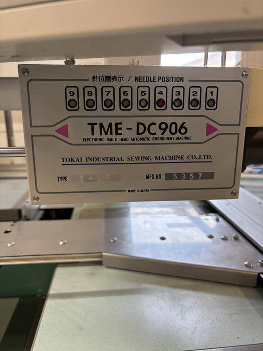 Used - Tajima TME-DC906 6-Head Embroidery Machine - $19,995.00