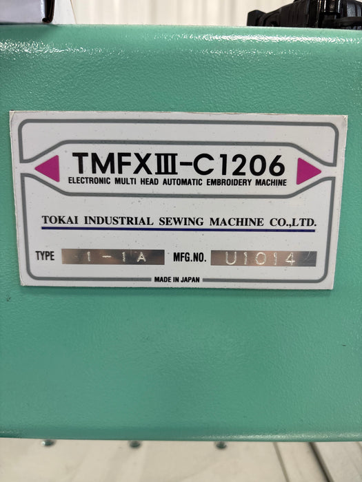 Used - Tajima TMFXIII-C1206 6-Head Embroidery Machine - $19,500